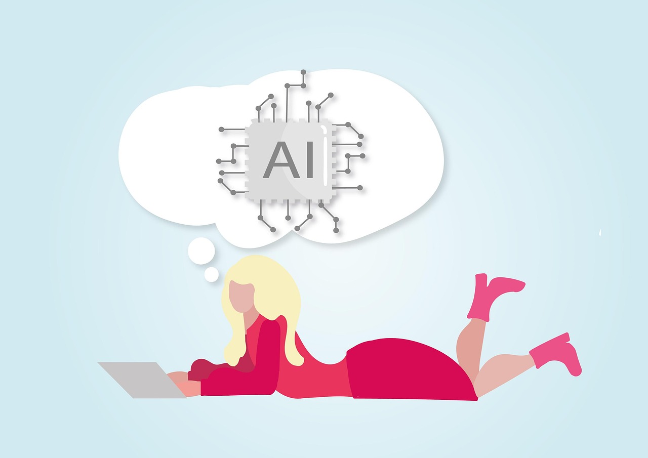 パソコンを使う人・AI活用のイメージ